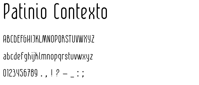 Patinio Contexto font